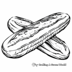 Delectable French Baguette Coloring Pages 2