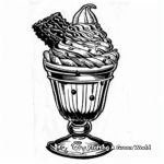 Delectable Hot Fudge Brownie Sundae Coloring Pages 1
