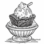 Delectable Hot Fudge Brownie Sundae Coloring Pages 2