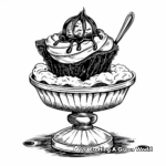 Delectable Hot Fudge Brownie Sundae Coloring Pages 3
