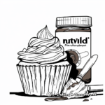 Delectable Nutella Cupcake Coloring Pages 1