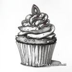 Delectable Nutella Cupcake Coloring Pages 3