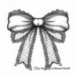 Delicate Lace Bow Coloring Pages 1