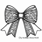 Delicate Lace Bow Coloring Pages 2