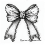 Delicate Lace Bow Coloring Pages 3