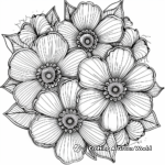 Delicate Steampunk Flower Coloring Pages 1