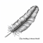 Delicate Watercolor Feather Coloring Pages 3