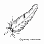 Delicate Watercolor Feather Coloring Pages 4