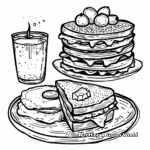 Delicious Breakfast Menu Coloring Pages 4