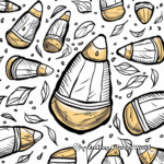 Delicious Candy Corn Coloring Pages 3