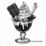 Delicious Chocolate Fudge Sundae Coloring Pages 1
