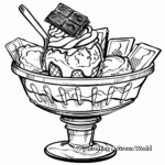 Delicious Chocolate Fudge Sundae Coloring Pages 2