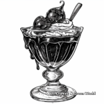Delicious Chocolate Fudge Sundae Coloring Pages 3