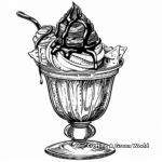 Delicious Chocolate Fudge Sundae Coloring Pages 4