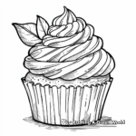 Delicious Cupcake Coloring Pages 2