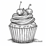 Delicious Cupcake Coloring Pages 3