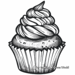 Delicious Cupcake Coloring Pages 4