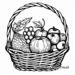 Delicious Fruit Basket Coloring Pages for Adults 2