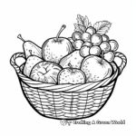 Delicious Fruit Basket Coloring Pages for Adults 4