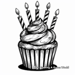 Delicious Looking Cupcake Coloring Pages 1
