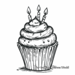 Delicious Looking Cupcake Coloring Pages 2