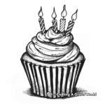 Delicious Looking Cupcake Coloring Pages 3