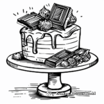 Delightful Chocolate Cake Coloring Pages 3