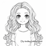 Delightful Dip Dye Hair Coloring Pages 2
