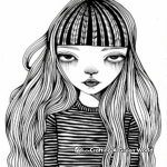 Delightful Dip Dye Hair Coloring Pages 3
