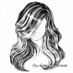Delightful Dip Dye Hair Coloring Pages 4