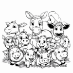 Delightful Farm Animals Coloring Pages 1