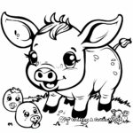 Delightful Farm Animals Coloring Pages 4