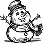 Delightful Frosty with Kids Coloring Pages 2