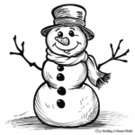 Delightful Frosty with Kids Coloring Pages 4