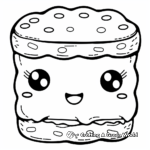 Delightful Ice Cream Sandwich Coloring Pages 2
