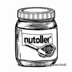 Delightful Jar of Nutella Coloring Pages 1
