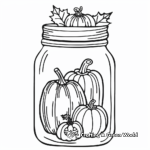 Delightful Mason Jar Coloring Pages for Thanksgiving 1