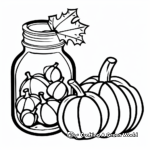 Delightful Mason Jar Coloring Pages for Thanksgiving 3