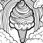 Delightful Rainbow Cotton Candy Coloring Pages 2