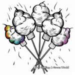 Delightful Rainbow Cotton Candy Coloring Pages 3