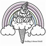 Delightful Rainbow Cotton Candy Coloring Pages 4