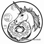 Delightful Sprinkle Unicorn Donut Coloring Sheets 4