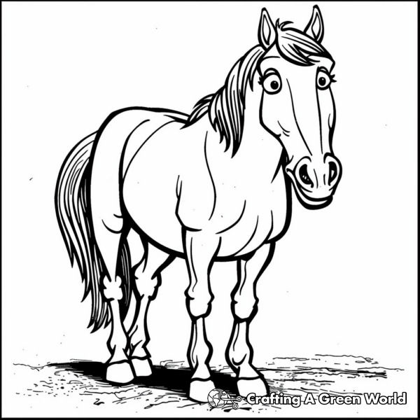 Paint Horse Coloring Pages - Free &amp; Printable!