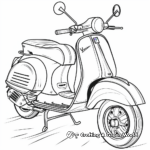 Delightful Vespa Scooter Coloring Pages 2