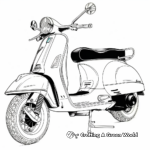 Delightful Vespa Scooter Coloring Pages 4