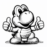 Delightful Yoshi Coloring Pages 1