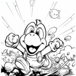 Delightful Yoshi Coloring Pages 3