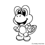 Delightful Yoshi Coloring Pages 4