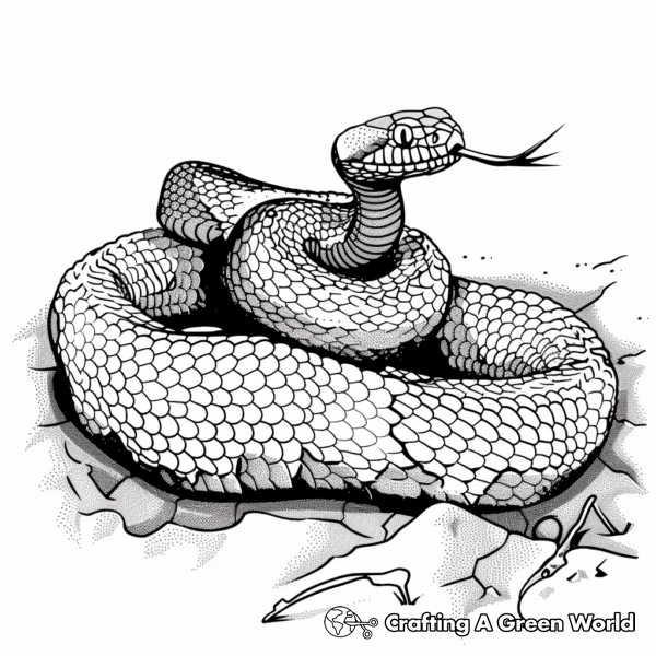 Desert Diamondback Rattlesnake Coloring Pages 1