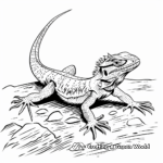 Desert Habitat of Frilled Lizard Coloring Pages 1